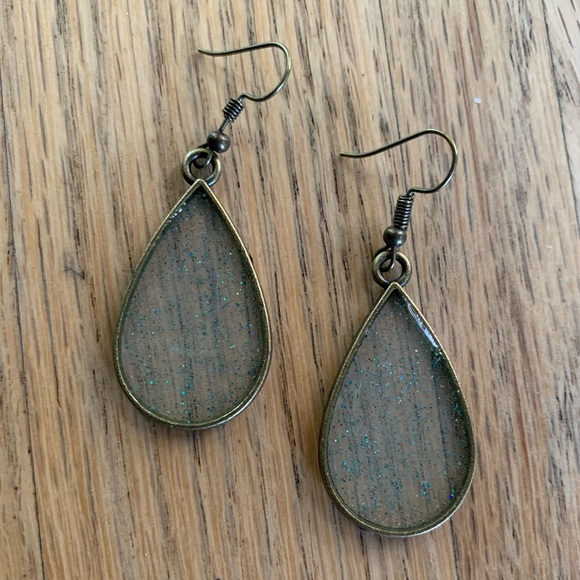 Hand Crafted Jewelry - Handcrafted metal and resin earrings